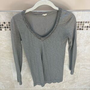 J. Crew gray v-neck top